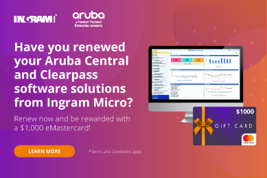 Have you renewed your Aruba Central and Clearpass software solutions from Ingram Micro?